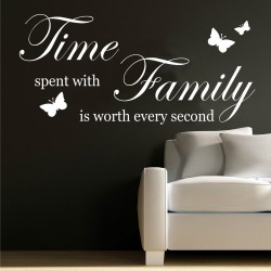 WALL ART STICKER QUOTE TIME...
