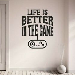 Gamer Wall Sticker Life Is...